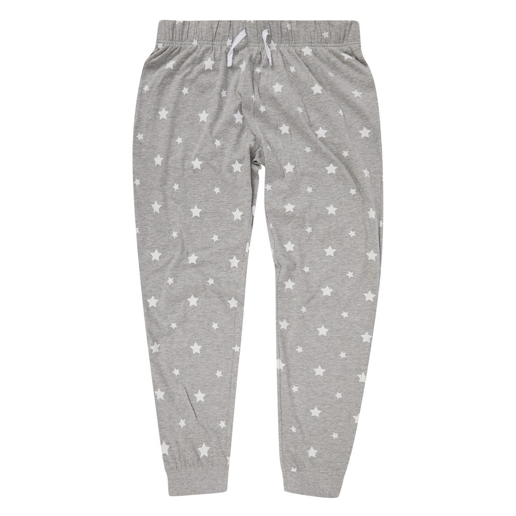 SF Women Womens/Ladies Heather Stars Cuffed Jogging Bottoms