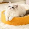 Cat Scratch Bowl Orange Round Sisal Hemp Durable Antiwear Space Saving Cat Scratcher Bed for Family