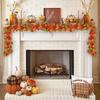 175CM Autumn Leaves Garland Simulated Maple Leaves Rattan Creative Fall Decor for Thanksgiving, Halloween, Weddings & Festival