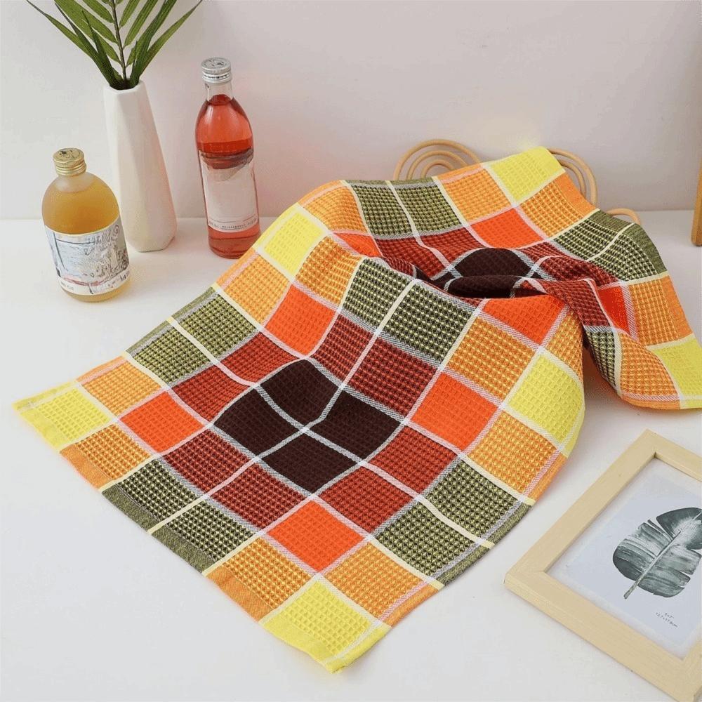 4 Штуки Впитывающие Вафельные Салфетки для Уборки Мягкая Посудная Тряпка Многоцелевое Кухонное Вафельное Полотенце для Посуды Кастрюля