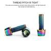 6 Pcs Bicycle Disc Brake Caliper Bolt Clamp Fixed Screws M6*18MM Titanium-plated Colorful Steel For MTB Mountain Bike