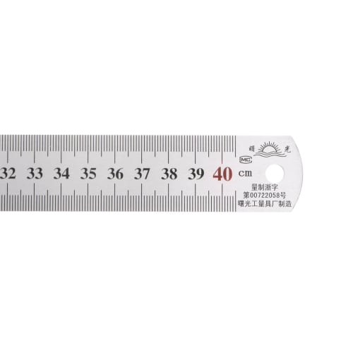 uxcell Stainless Steel Ruler, Straight Edge Measuring Tool for Woodworking, Painting, and Crafts, 40cm Long X 0.7mm Thick X 29mm Wide, Silver Tone