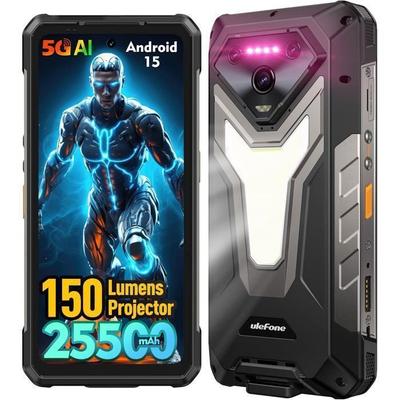 Ulefone Armor 34 Pro 5G Неубиваемый Мобильный Телефон 32 ГБ + 512 ГБ 25500 мАч с Проектором Прочный Смартфон 6,95" FHD+ 64 МП OTG/NFC