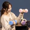 Cute Kettle-bell Dumbbell Plush Pillow Stuffed Smiling Face Fitness Sports Equipment Plushie Home Decor Men Gift