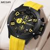 Fashion Sport Quartz Watches for Men Big Dial Watch Chronograph Waterproof Luminous Man Wristwatches Date Clock 8115