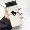 Phone Case For Samsung Galaxy Z Flip 3 4 5 Hard Folding Clear PC Bumper Animal Art Horse For Samsung Z Flip 6 Back Cover