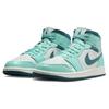 Air Jordan 1 Mid SE Белые бирюзовые женские кроссовки Blue Barely-Green Sail DZ3745-300