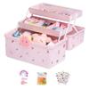 Portable Hair Accessories Storage Box Baby Head Rope Hairpin Rubber Band Jewelry Dressing Jewelry Case Darling Bedroom Organizer