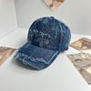 New cowboy bat women's ball hat American retro hole visor spring and autumn niche face small cap trendy man
