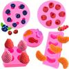 1Set Sugar Cake Fruit Blueberry Raspberry Orange Strawberry Pineapple Silicone Mold Fruit Set Clay Cake Accessories
