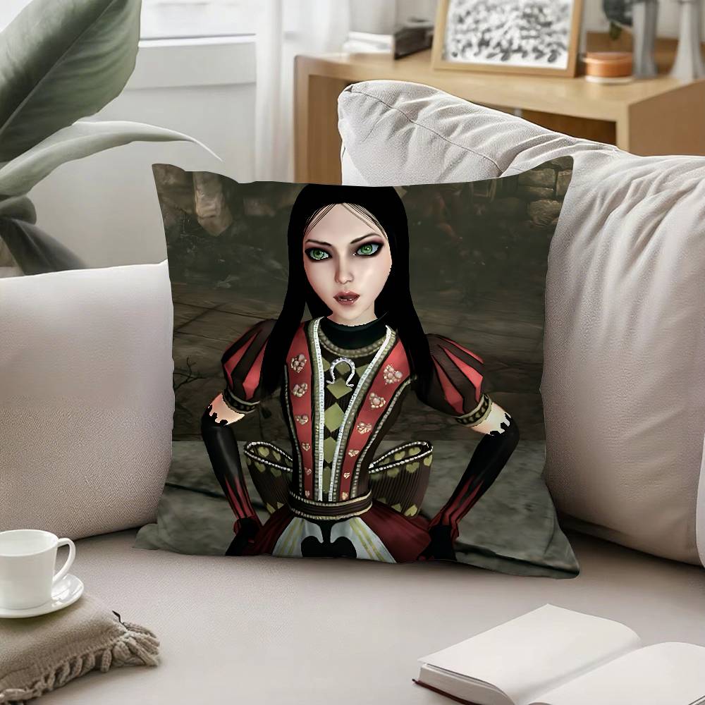 Alice Madness Returns Наволочки с узором Подушка-чехол Подходит для дивана Спальни Автомобиля Чехол для подушки