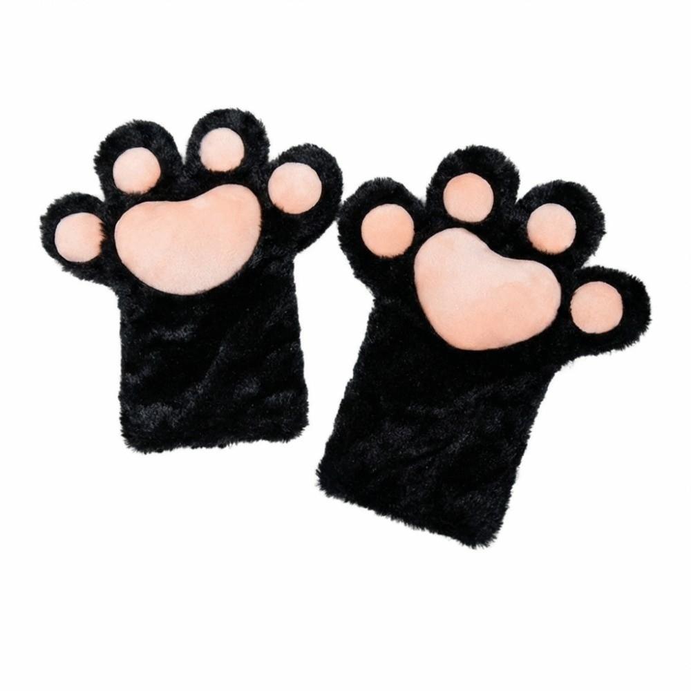 Thicken Plush Cat Paw Gloves Cartoon Cat Claw Mittens Kawaii Cosplay Costume Gloves  Club