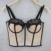 Versatile Fitted French-style Bra Tank Top Slimming Bra with A Waist-cinching Design Ultra-thin Contrasting Lace Sensual Style Corset Tank Tops