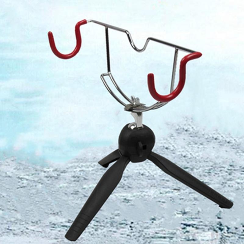 Портативные металлические удочки Вертикальная складная подставка для удочек для подледной рыбалки Инструмент для рыбалки для зимней и озерной рыбалки