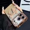 Glitter Diamond Bowknot Cover For iPhone 17 Pro Max Camera Film Protector Cases For iPhone 16 Pro 15 Plus 14 Pro 13 Luxury Case