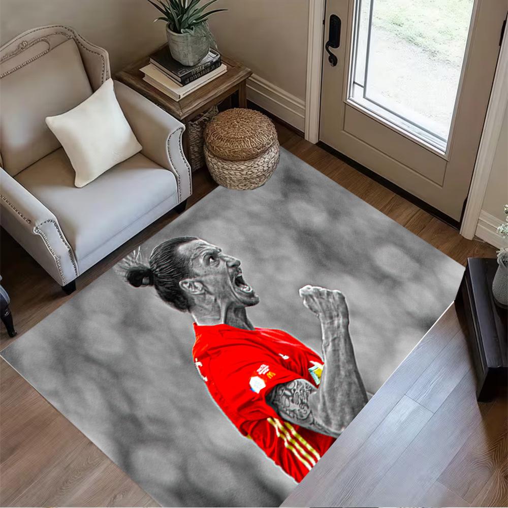 Soccer Player Action Floor Mat Perfect for Decorate room Balcony Hallway Bedrooms Antislip Carpet Office home decor Perfect Gift for Women/Men