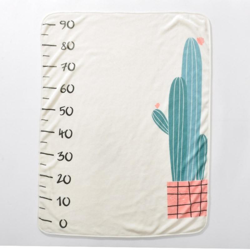 Soft Fleece Baby Milestone Blanket Newborn Photography Session Toddler Crib Throw Infant Swaddle Wrap