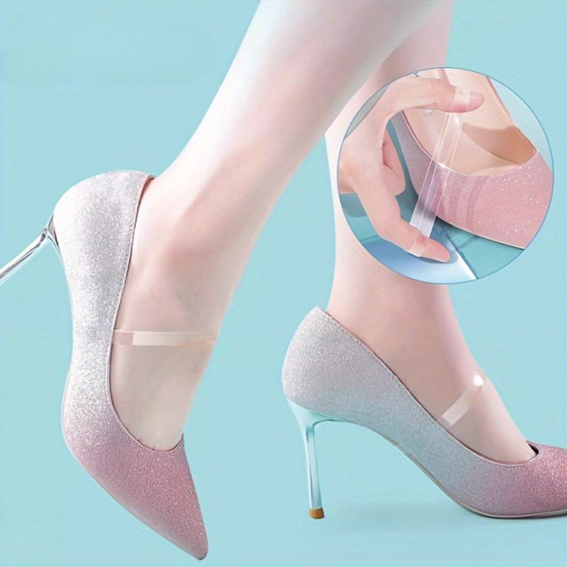 6 пар прозрачных невидимых шнурков для туфель на высоком каблуке для женщин, регулируемые эластичные пластиковые ремешки для надежной фиксации, аксессуары для туфель на высоком каблуке с прозрачным дизайном
