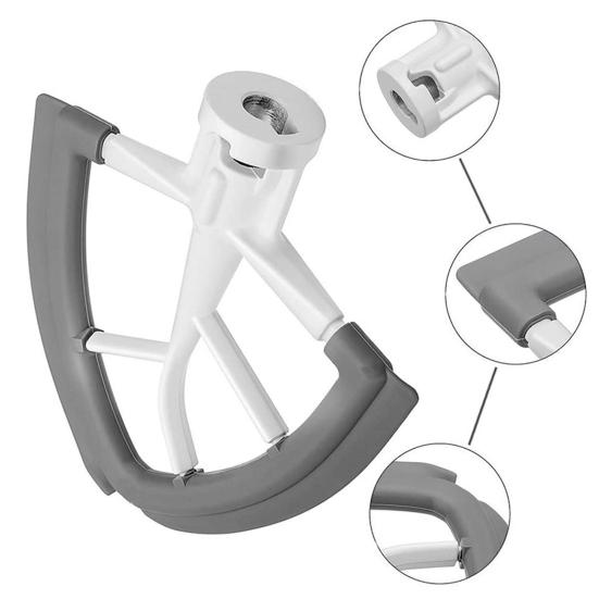 Венчик с гибким краем Миксер с наклонной головкой 4,5-5 кварт Плоская лопатка-мешалка Чаша Лопатка Материал пищевого класса Масло