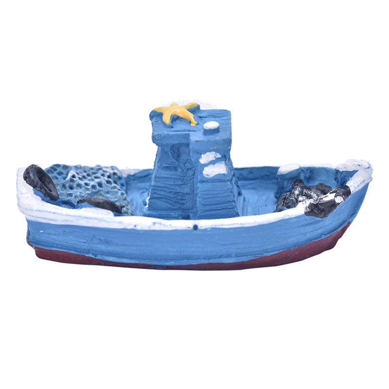 Pop 1Pcs яхта корабль рыболовная лодка миниатюрный сказочный сад дома дома ремесло микро ландшафтный декор аксессуары своими руками