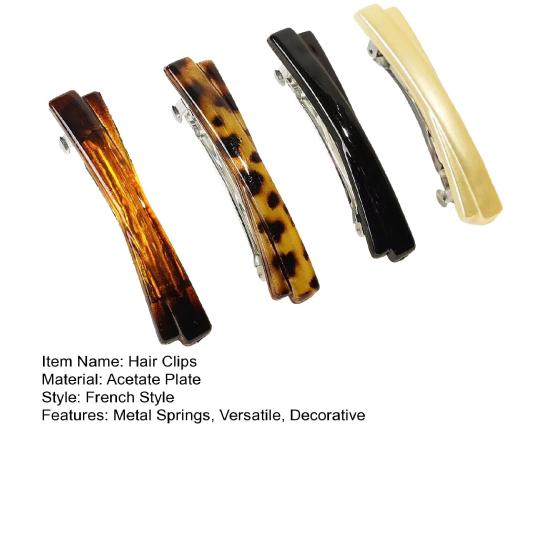 4 шт. Заколки для волос во французском стиле, дизайн «черепаховый панцирь», женские заколки для волос с металлическими пружинами, легкие аксессуары для волос