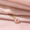 Light Luxury Pink Love Necklace Women'S High Value Versatile Temperament Collarbone Chain Accessories