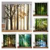 Forest Curtains Jungle Tree Nature Scenery Window Curtain Blinds for Living Room Bedroom Waterfall Left and Right Biparting Open