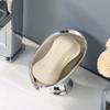 Gold Silver Soap Dish Leaf Shape Bathroom Storage Holder No Punching Soap Tray Washbasin