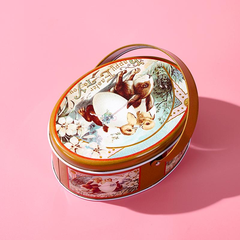 1 шт. Подарочная упаковка с ручкой на пасхальную тематику, модная жестяная коробка для хранения монет, коробка для конфет, коробки для печенья, праздничные принадлежности