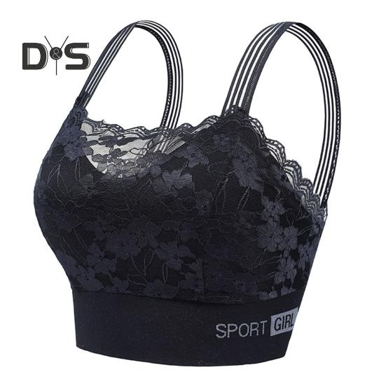 Женский бюстгальтер с широкими бретелями, ажурный цветочный узор, кружевной бесшовный бандо, защита от воздействия, максимальный комфорт, ударопрочный, с эффектом пуш-ап, без зацепления, беспроводной