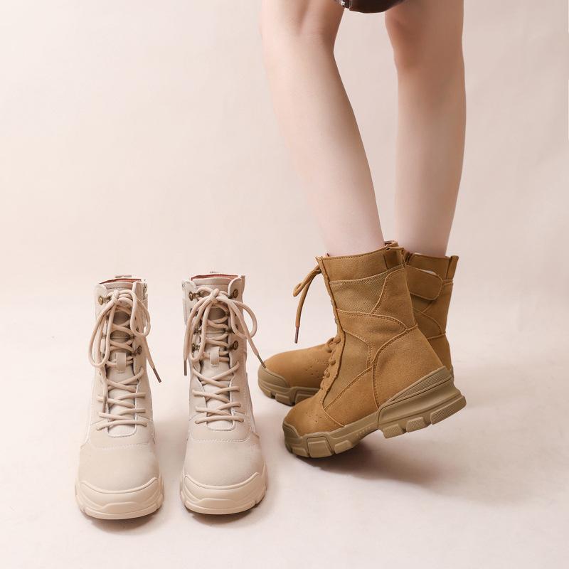 Холщовые ботинки Мартин женские новые летние ботинки уличные кожаные одинарные ботинки походная обувь ботинки пустынные ботинки на платформе короткие ботинки
