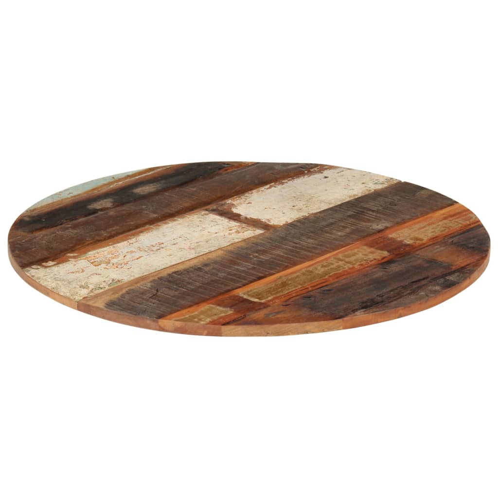 Round Table Top 70 cm 15 16 mm Reclaimed Solid Wood