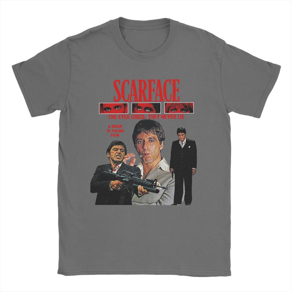 Футболка мужская Scarface 1983 Повседневная 100% Хлопок Футболки с круглым вырезом с коротким рукавом Топы с графическим принтом