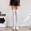 New Sexy Stocking Woman Socks Bow Silk Stockings For Maid Nurse Costumes Over Knee Thigh High Stockings For Garter Sexy Apparel