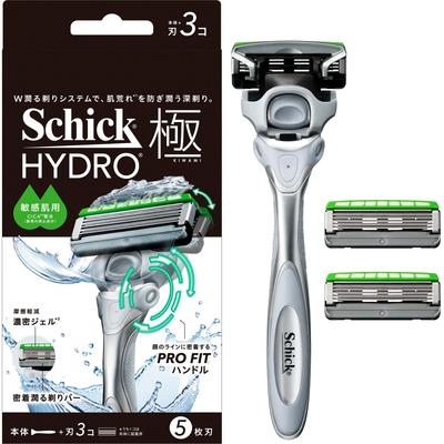 Держатель для бритвы Schick Hydro Silk для чувствительной кожи с 3 лезвиями - Гладкое бритье для чувствительной кожи