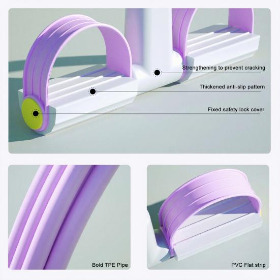 Pedal Ankle Puller with Counter 4/6-Tube LED Display Resistance Band with Handle Elastic Yoga Sit-up Pull Rope Pedal Tensioner Exerciser Equipment