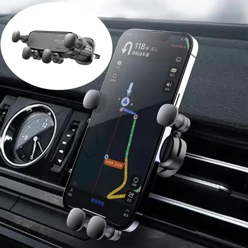 Car Air Outlet Phone Holder Invisible Telescopic Gravity Fixed Bracket Navigation Mount for Vehicle