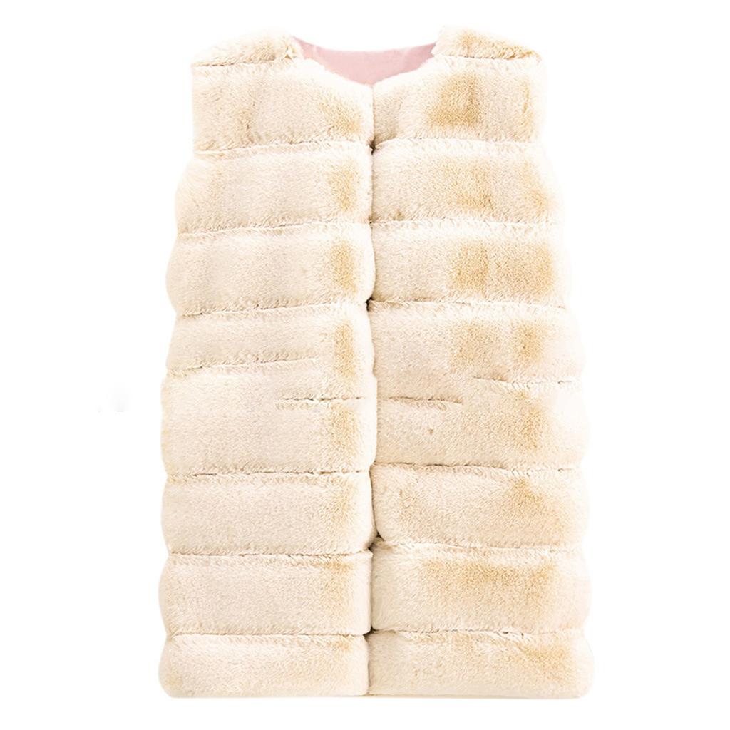 Модный женский осенне-зимний жилет из искусственного жилета без рукавов, теплая куртка, пальто