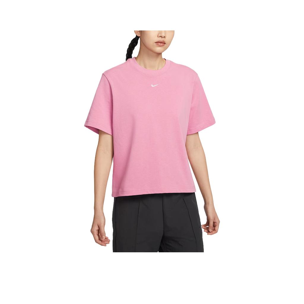 Nike Спортивная одежда Essentials Swoosh Удобная Модная Минималистичная Футболка с коротким рукавом Женские футболки DD1238-699