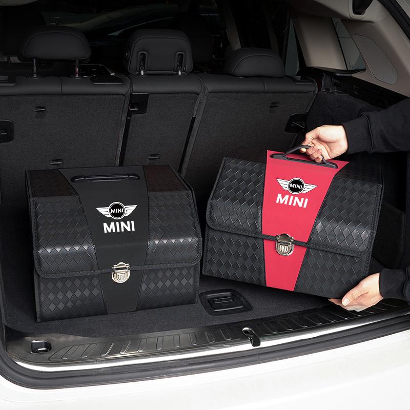 Car Oxford Cloth Leather Storage Box Car Trunk Sorting Suitcase For MINI Cooper R56 F56 R50 JCW Cabrio Aceman Countryman Clubman