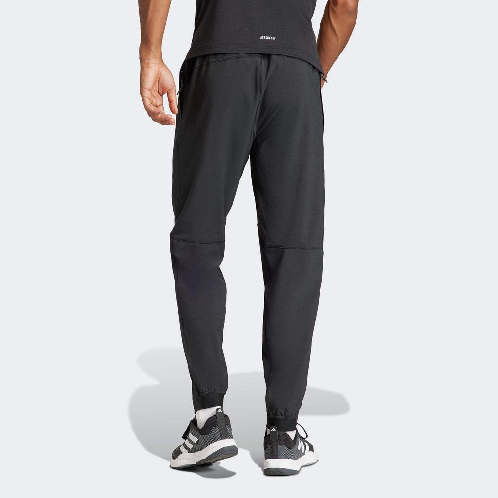 Adidas Train Essentials Solid Color Logo Elastic Waist Woven Sports Pants Men Bottoms Black IT5457
