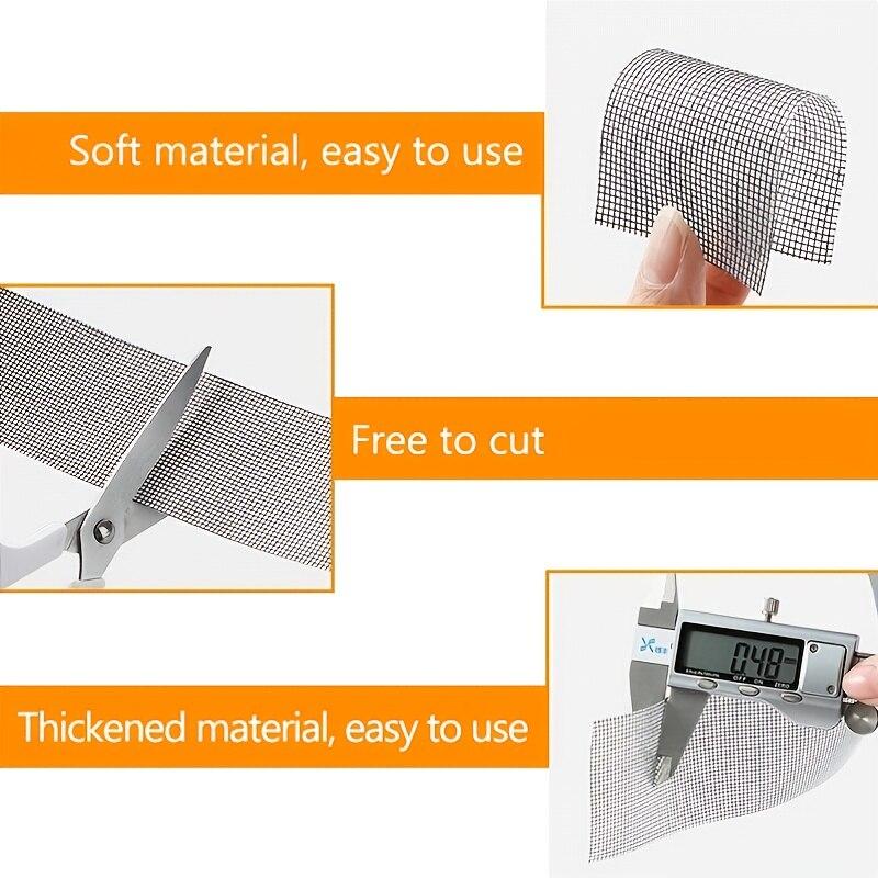 1PC Window Screen Repair Tape Self Adhesive Mesh Tape Net Door Fix Patch Anti Insect Mosquito Mesh Broken Holes Repairing