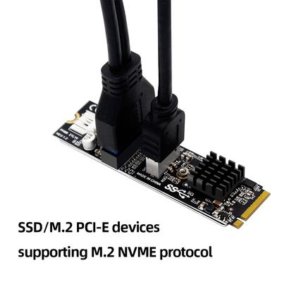 M.2 PCIe в USB адаптер конвертер плата расширения тип C+19/20PIN M.2 M ключ PCIe в USB 3.1 передняя карта расширения 5 Гб