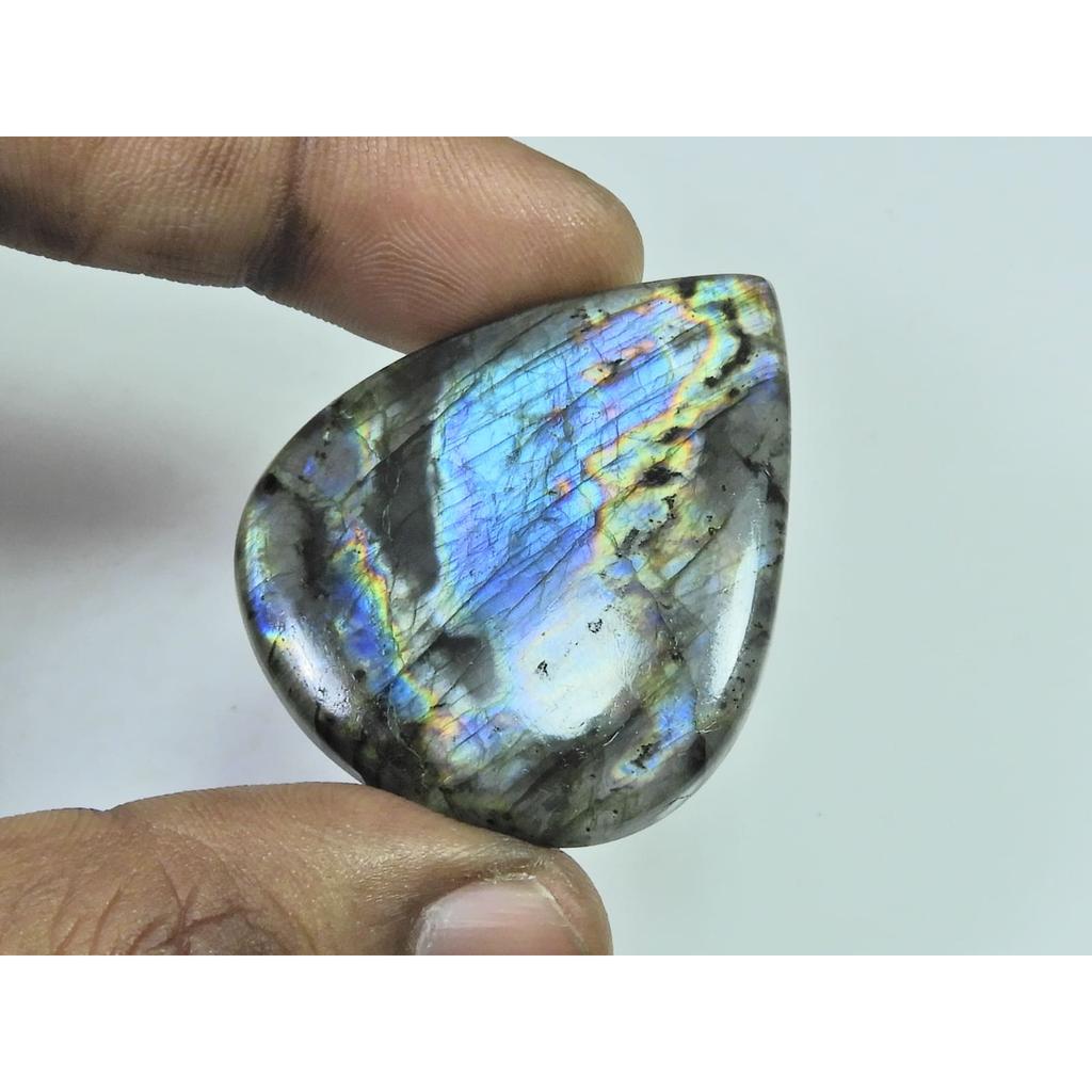 35X43X06MM Natural Purple Labradorite Spectrolite Pear Loose Gemstone 81Cts. D-420