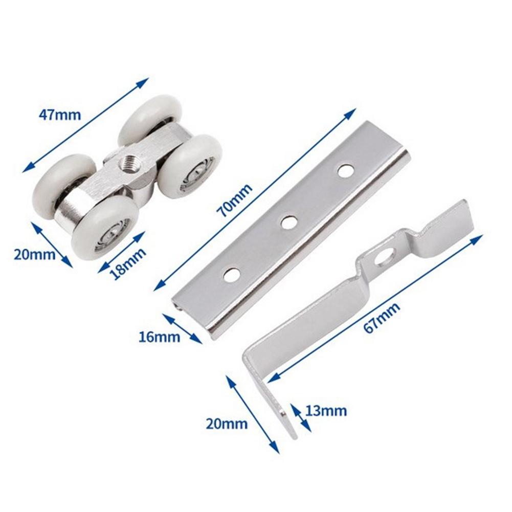 1 Pair Sliding Door Roller Hardware Slide Doors Pulley Wheels Rail Track Pulley Wardrobe Moving Door Roller Hanging Wheel