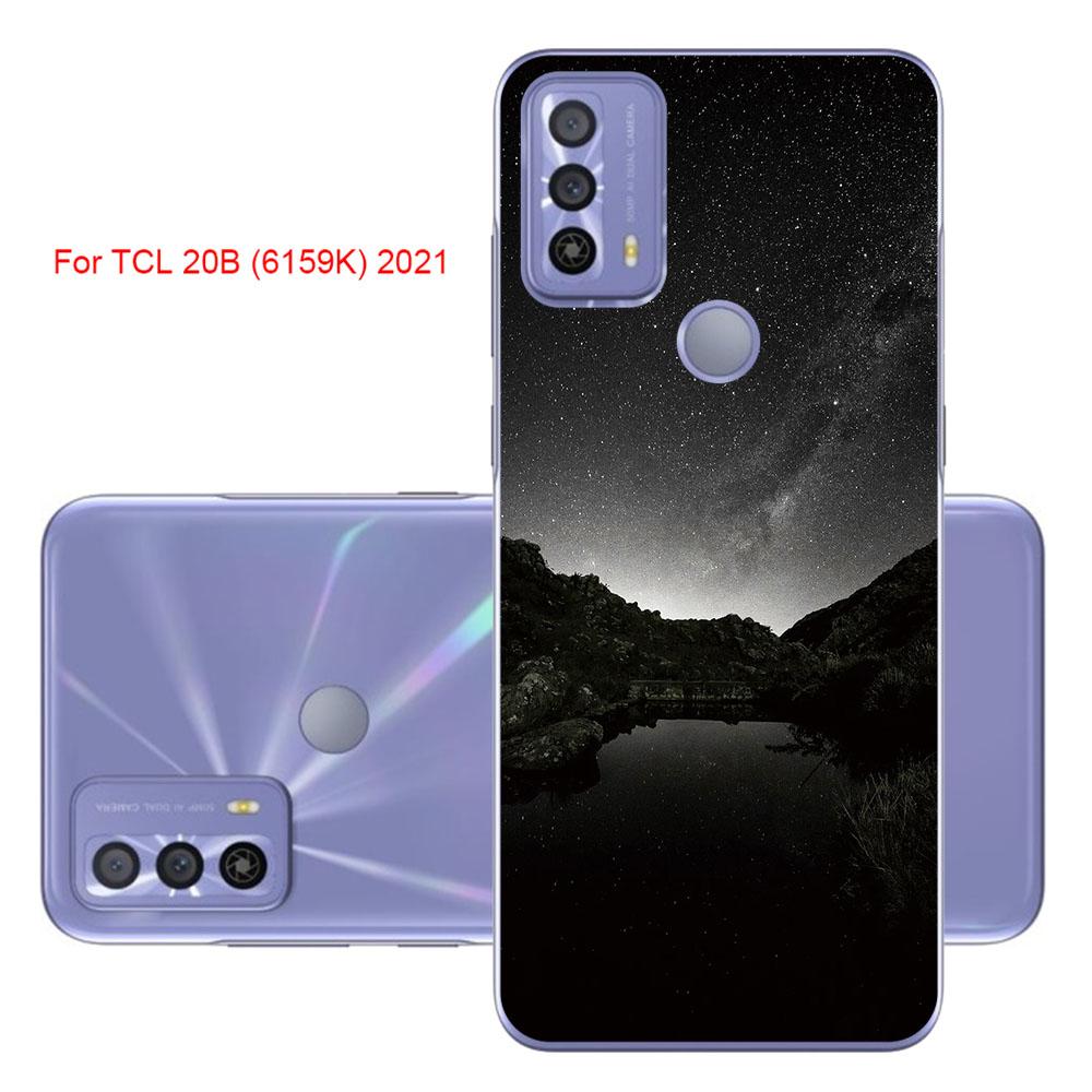 Чехол для телефона TCL 20B (6159К) 2021 6,52-дюймовый мягкий чехол из ТПУ, цветная роскошная популярная печать, мобильные модные сумки