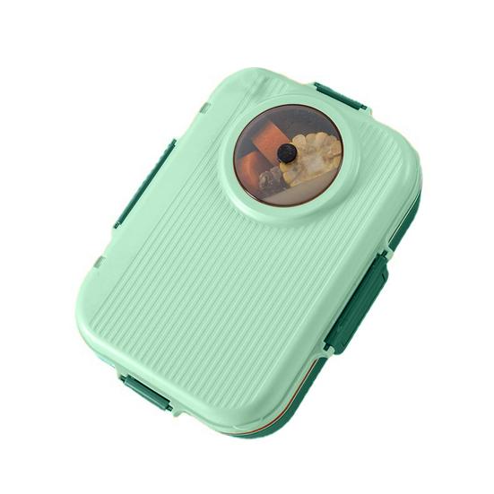 1 комплект контейнера для пищевых продуктов объемом 1100 мл, 3 отделения, ланч-бокс Bento из нержавеющей стали, не содержащий BPA, с