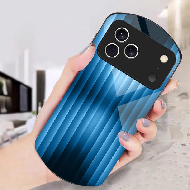 Коричневый нежный градиент Для iPhone 17 16 15 14 Pro 13 Plus 12 mini 11 Pro Max XR X S 7 8 Эллиптический закаленный стеклянный чехол для телефона