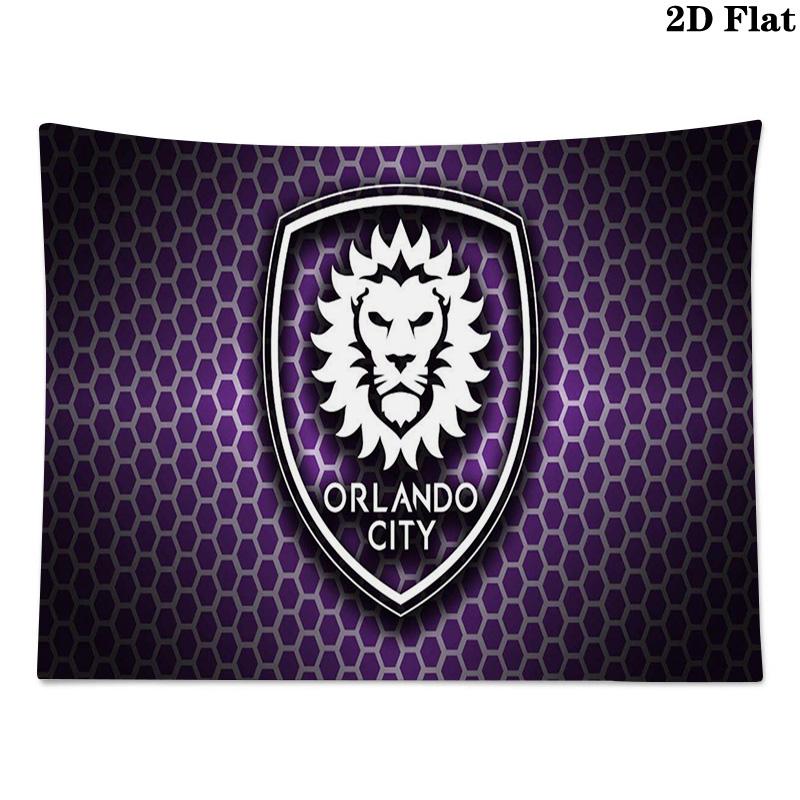 Orlando City SC Wall Tapestry Aesthetic Wall Hanging Printed Fabric Blanket Decorative Tapestries for Bedroom Living Room Home Decor