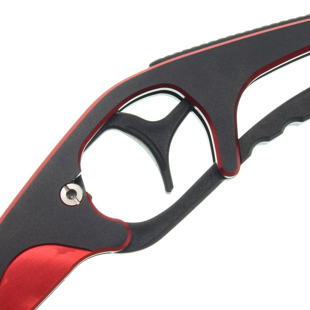 1091 Fish Aluminum Fish Catcher (Iregui) Grip, Ultra-Lightweight (Red/Black Claws)